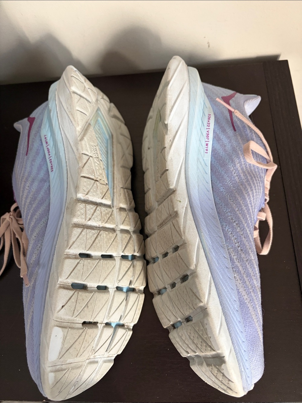 Hoka Mach 5 running shoes Baby Lavender Summer Womens PROFLY+ midsole Sz 10 - Picture 9 of 12